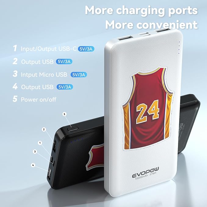 2 Pack Portable Charger Power Bank 10000mAh, 15W Fast Charging Battery Pack - Image 3