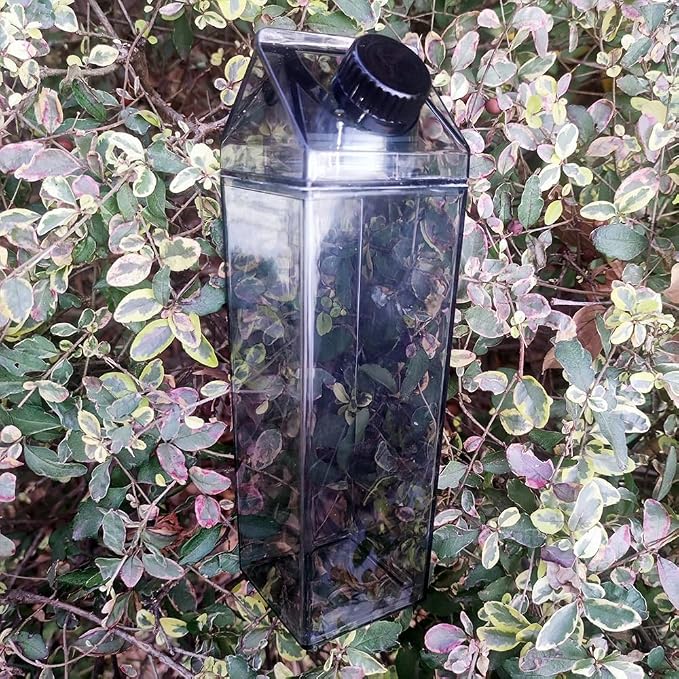 Jinberry 1000ml/34oz Cute Leakproof Clear Milk Carton Water Bottle Portable - Image 5