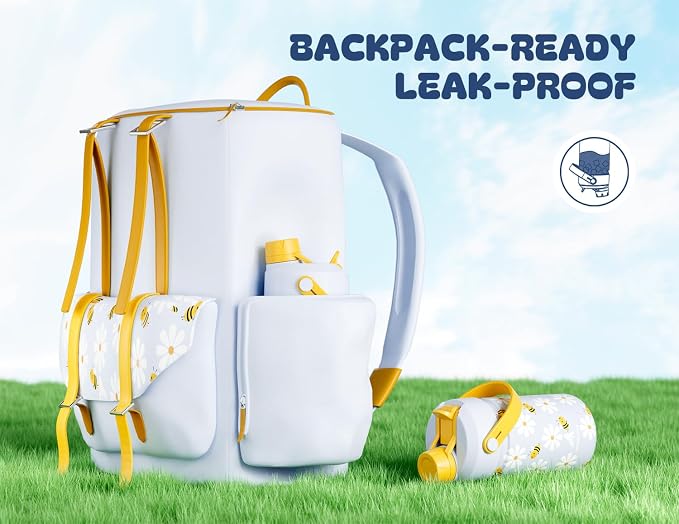 12 oz Insulated Water Bottle for Kids: 2-in-1 Straw Spout Lid, Spill-proof - Image 4