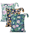 babygoal Floral Wet Dry Bags 3 Pack, Waterproof Travel Bags by babygoal