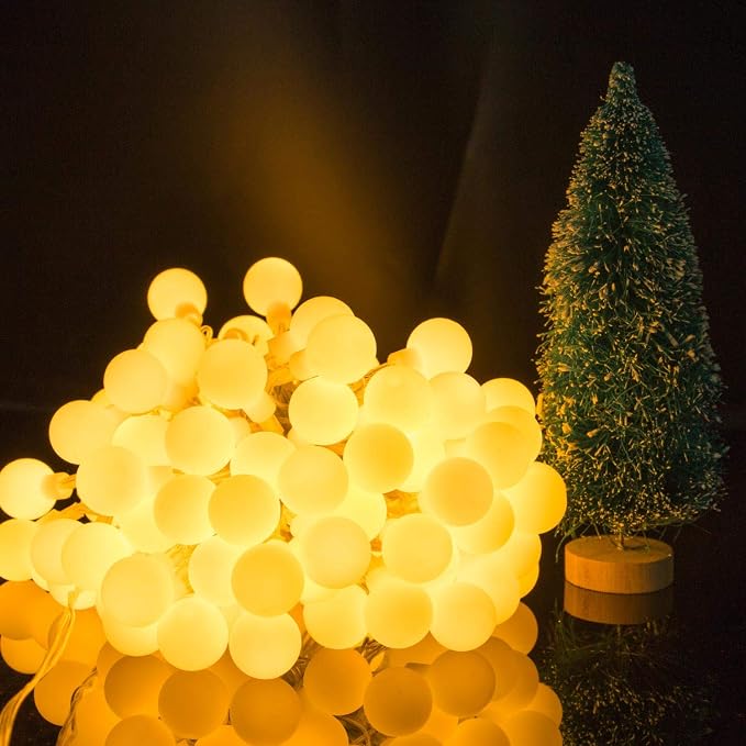 Minetom Mini Globe String Lights, 66 Ft. 200 LED Fairy String Lights Plug in - Image 9