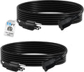BN-LINK 15ft Indoor Outdoor Extension Cord 16/3 SJTW, 2 Pack, Weather Resistant by BN-LINK