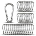Small Carabiner Clip Hooks, Galvanized Iron Spring Snap Hook Fits Camping Hiking by KINLINK