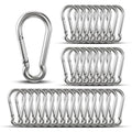 Small Carabiner Clip Hooks, Galvanized Iron Spring Snap Hook Fits Camping Hiking by KINLINK