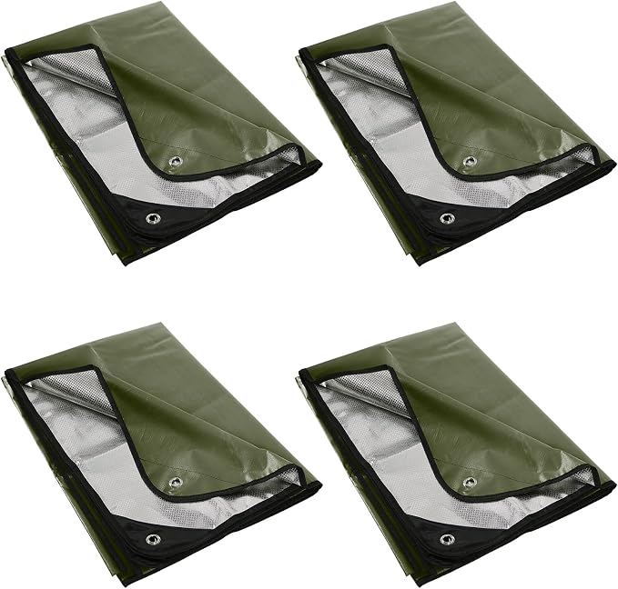 RedSwing 4 Pack Heavy Duty Waterproof Emergency Thermal Tarp, Insulated by RedSwing