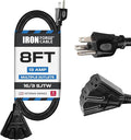 Iron Forge Cable 8 Ft Black Extension Cord by IronForgeCable