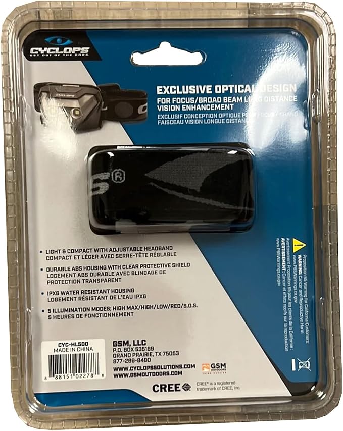 Cyclops HL500 Headlamp | Tactical Durable Lightweight Compact Adjustable - Image 3