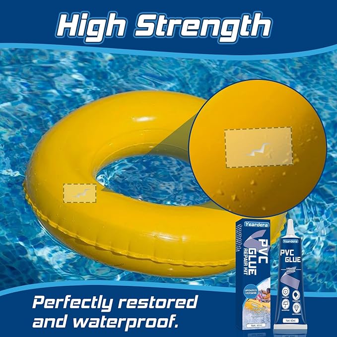 Yeardera Air Mattress Patch Kit, Waterproof Vinyl Repair Kit, High Strength PVC - Image 2