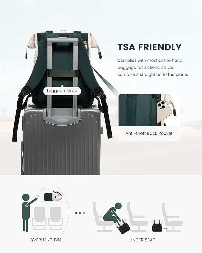 LOVEVOOK Laptop Backpack for Women, 15.6 Inch Work Laptop Bag - Image 5