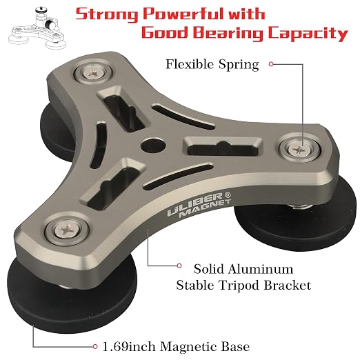 ULIBERMAGNET Magnetic Mount, 100LB Heavy Duty Solid Aluminum Phone Holder - Image 2