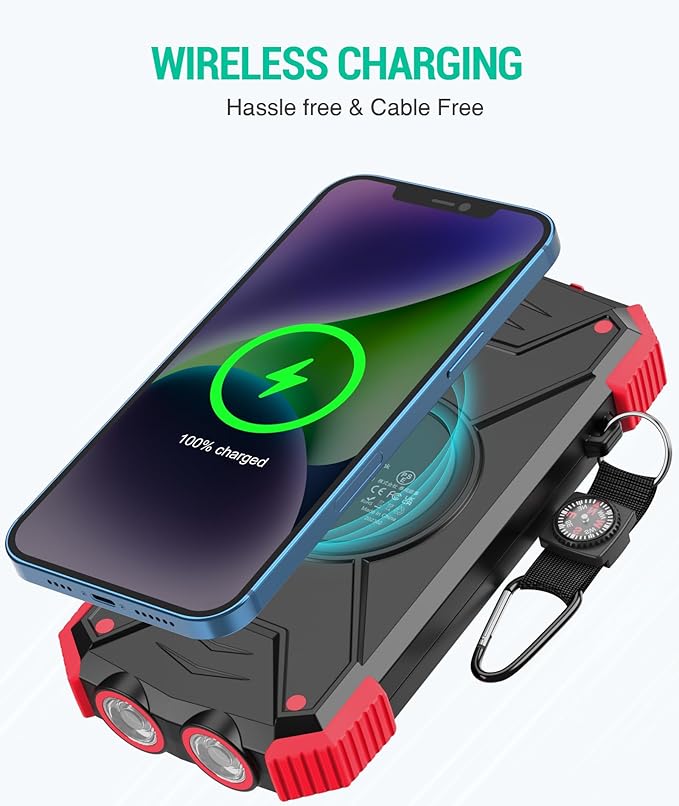 BLAVOR Solar Power Bank 10, Portable Wireless Charger, 20W Fast Charging - Image 2
