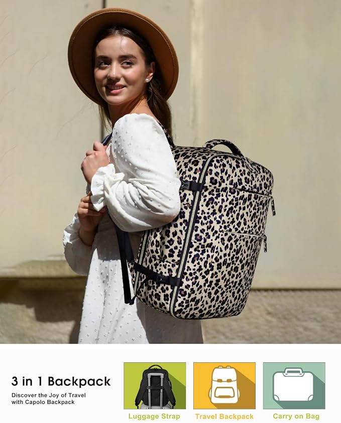 Capolo Travel Backpack for Women Men Waterproof Laptop Backpack Airlines - Image 2