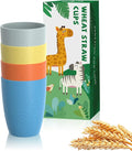 Homienly Drinking Glasses & Shatterproof Cups Set of 4 | Premium Wheat Straw by HOMIENLY