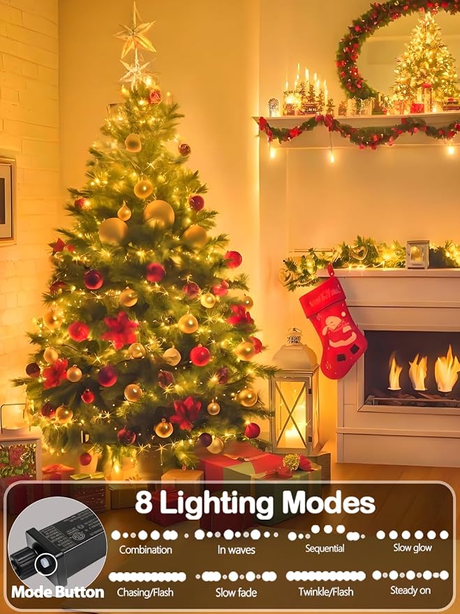 Super-Long 165FT 500 LED Christmas Tree Decor String Lights Indoor Outdoor - Image 2