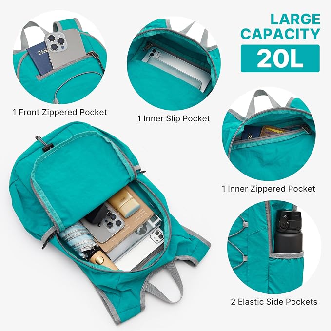 G4Free 20L Hiking Backpack Lightweight Daypack - Image 4
