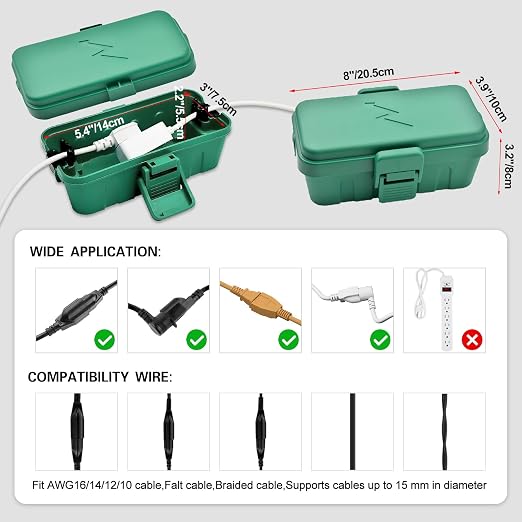 Hrensaw Small Weatherproof Electrical Connection Box, Outdoor Electrical Box - Image 2