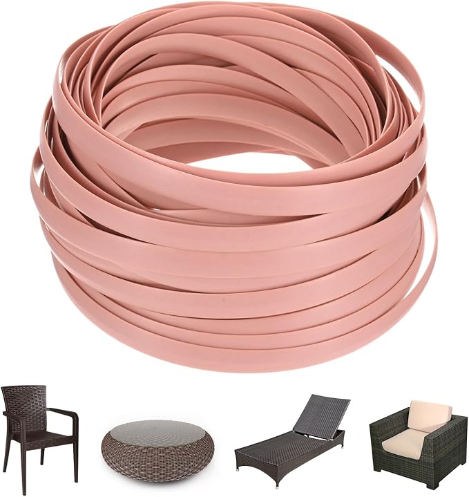 M METERXITY 1-Pack Wicker Repair Kit, 8mm x 33ft/10m Plastic Flat Rattan by MMETERXITY