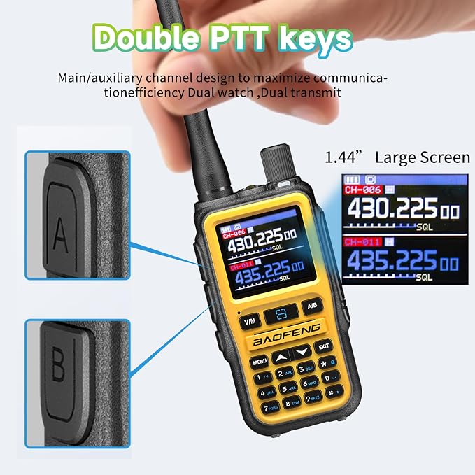 BAOFENG UV5RMINI Two Way Radio NOAA Weather Radio Dual PTT 999CH Survival APP - Image 6