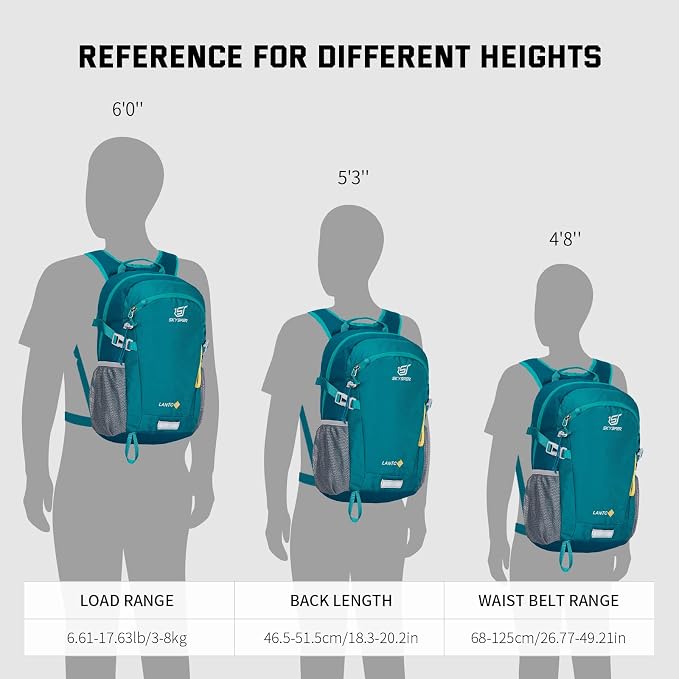 SKYSPER Small Hiking Backpack, 20L Lightweight Travel Backpacks Hiking Daypack - Image 6