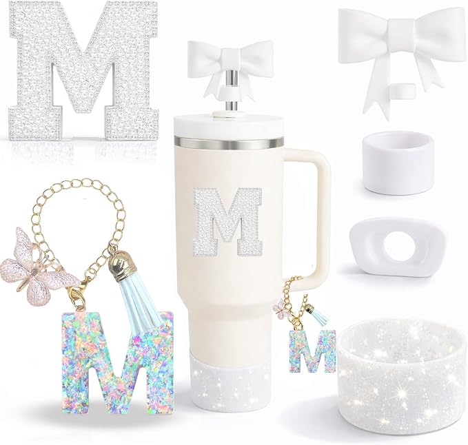 6PCS White Stanley Cup Accessories Set Fit by MOTEERLLU