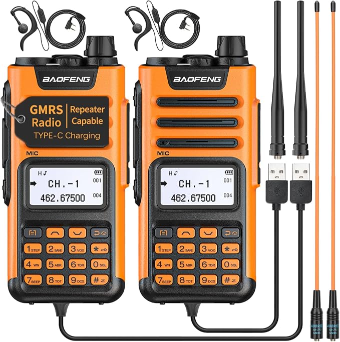 BAOFENG GM-15 Pro 8W GMRS Radio, Long Range Two Way Radio Rechargeable by Unknown