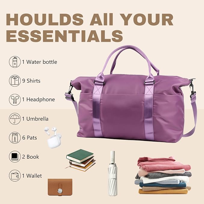 Weekender Duffel Bags for Women, Overnight Bags for Women - Image 3