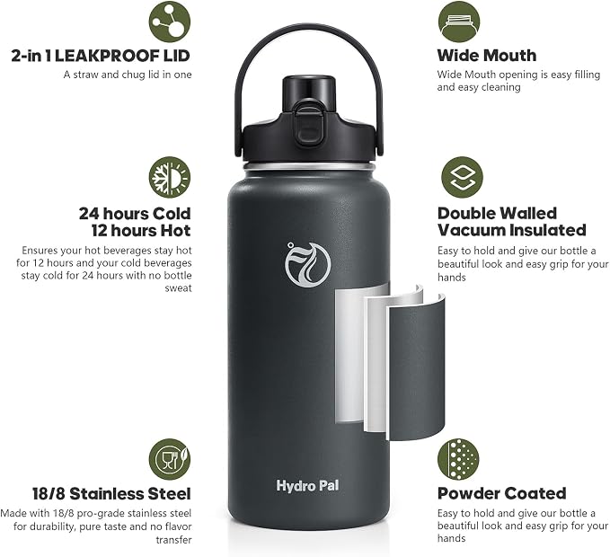 64oz Half Gallon Insulated Water Bottle - Image 3