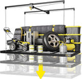 FERO Overhead Garage Storage Rack, 500 lb Capacity, 4x8 FT Garage Ceiling by Unknown