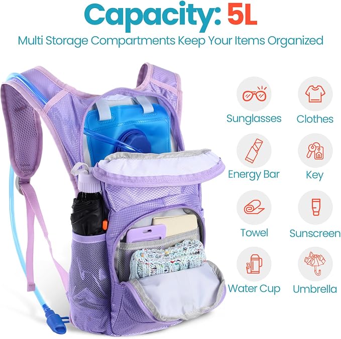 Shinylin 2 Pcs Kids Hydration Backpack - Image 3
