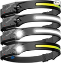Headlamp Rechargeable LED 230° Wide Beam, USB-C Lightweight Head Lamp, Long by HyperDolphin