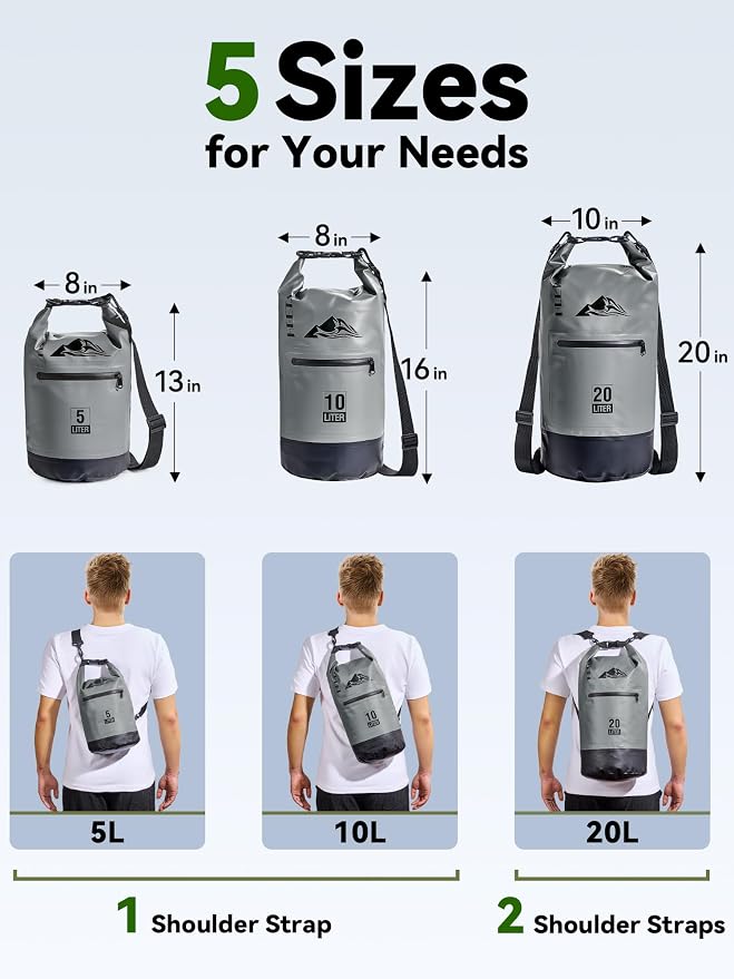 HEETA Waterproof Dry Bag with Front Zippered Pocket - Image 2