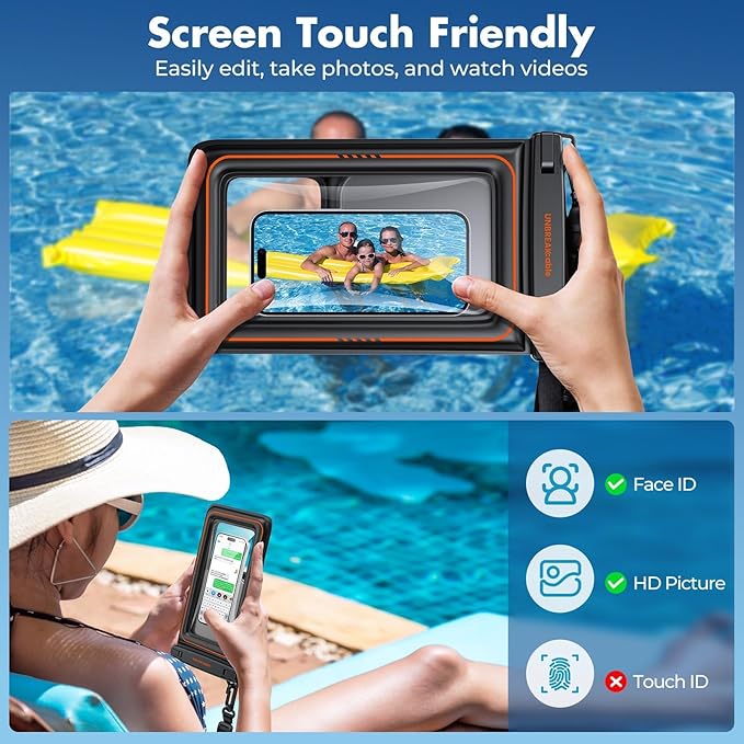 UNBREAKcableXL Size EXTRA Large Waterproof Phone Pouch Floating IPX8 Phone Case - Image 5