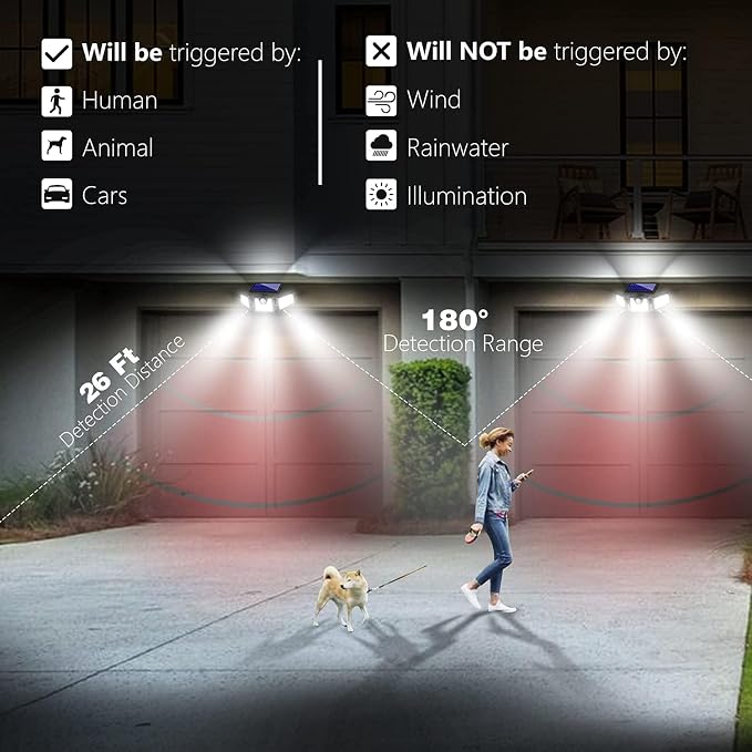 AmeriTop Solar Lights Outdoor, 2 Pack 128 High Brightness LED Cordless Solar - Image 7