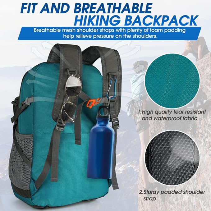 IGOLUMON Hiking Backpack 40L Packable Lightweight Camping Backpack Men Women - Image 3