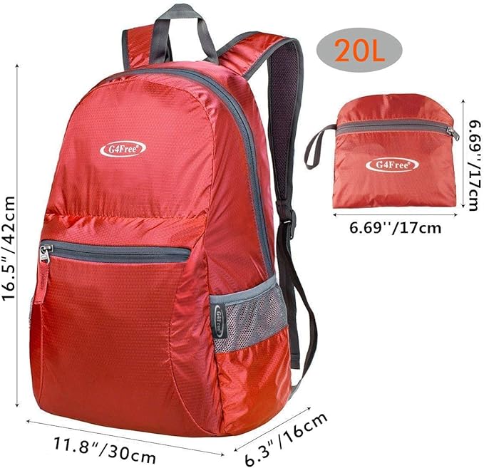 G4Free 20L Lightweight Packable Backpack Travel Hiking Daypack Foldable Backpack - Image 2