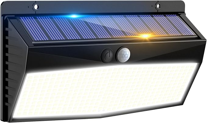 Peasur 368 LED Solar Lights Outdoor Motion Sensor, Fence Light by Peasur
