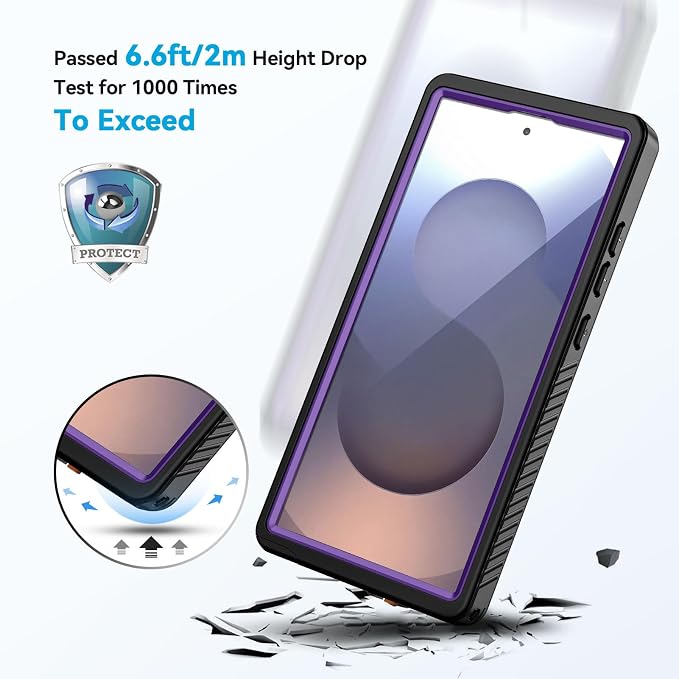 Lanhiem for Samsung Galaxy S25 Ultra Case, IP68 Waterproof Dustproof, Built-in - Image 3