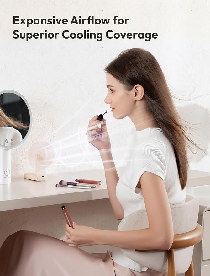 Aecooly Slim Portable Fan 2 Pack, Thin Handheld Fan, USB Rechargeable Mini - Image 5