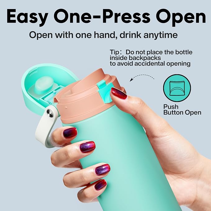 Insulated Water Bottle with Straw - Image 5
