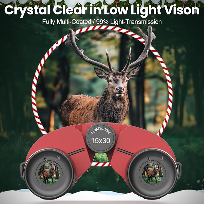 15x30 Compact Binoculars for Adults Kids - Image 8