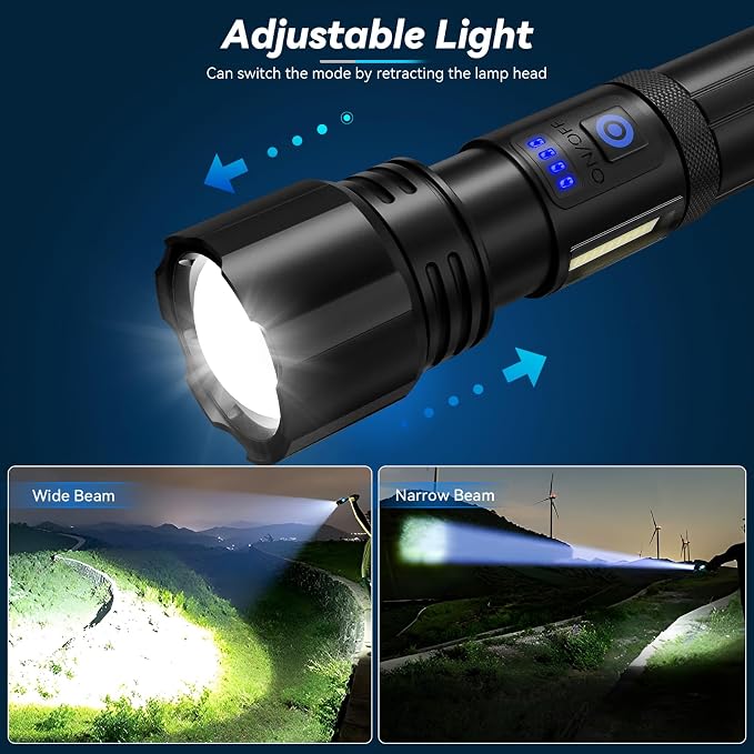 Sigoobal Flashlight LED Rechargeable Flashlights High Lumens, 000 LM Super - Image 5