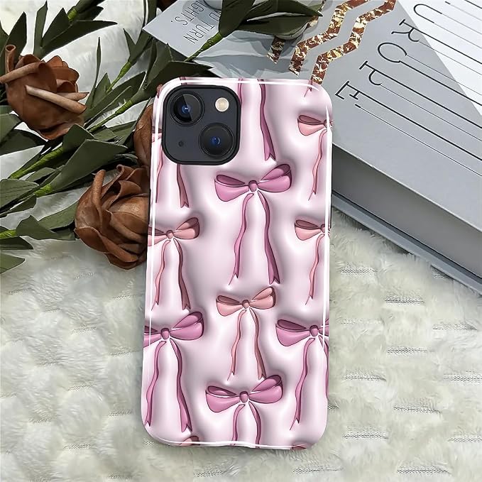 for iPhone 15 Case, HL2 Abstract Ribbons Bows Hybrid 2 Layer Hard Shell - Image 4