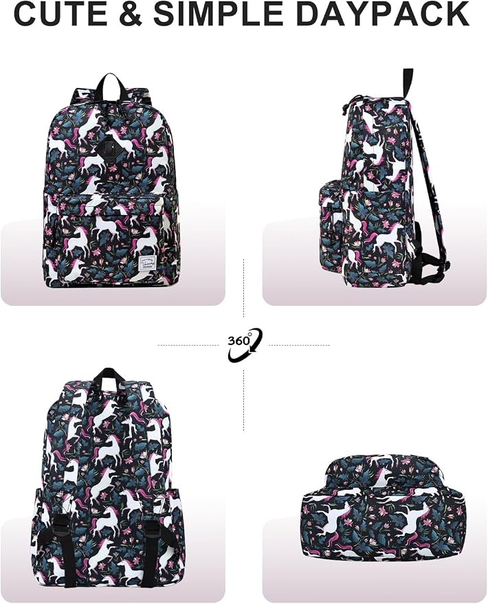 VASCHY Backpack for School, Lightweight Water Resistant Bookbag Casual Daypack - Image 6