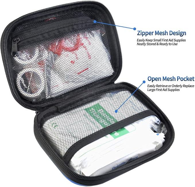 I GO 85 Pieces Hard Shell Mini Compact First Aid Kit, Small Personal Emergency - Image 3