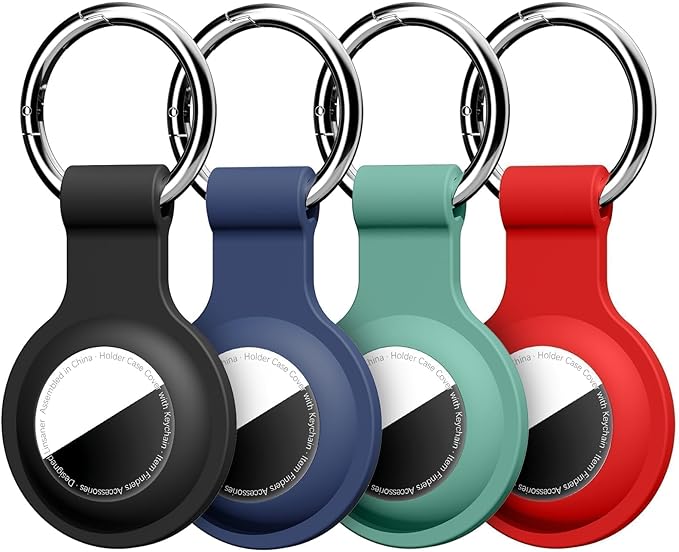 Linsaner Case for AirTag 2nd Gen & 1st Gen, Silicone Holder Keychain Key Ring by Linsaner