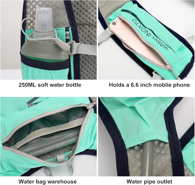 INOXTO Running Hydration Vest Backpack, Lightweight Insulated Pack - Image 2