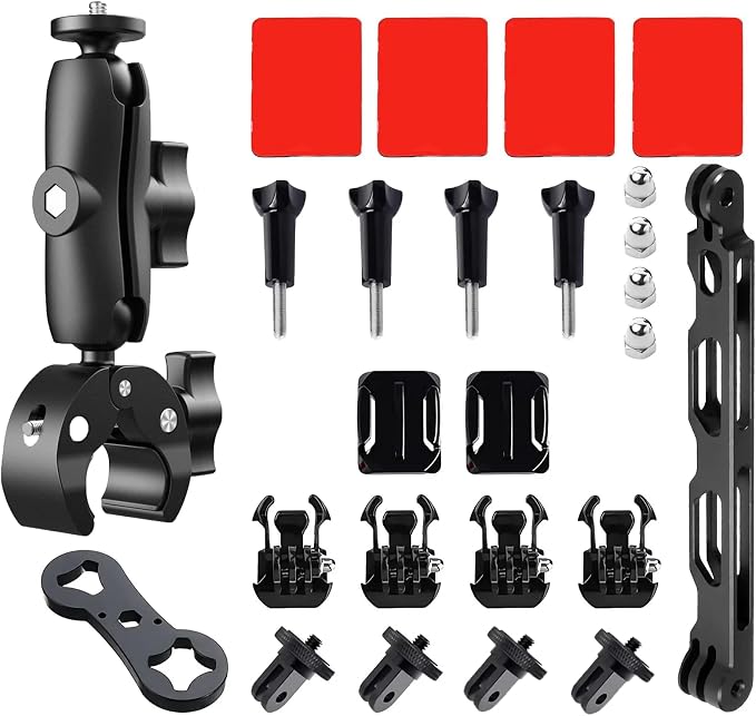 Reflex Camera 23 in 1 Motorcycle Action Camera Accessories Kit Compatible by ReflexCamera