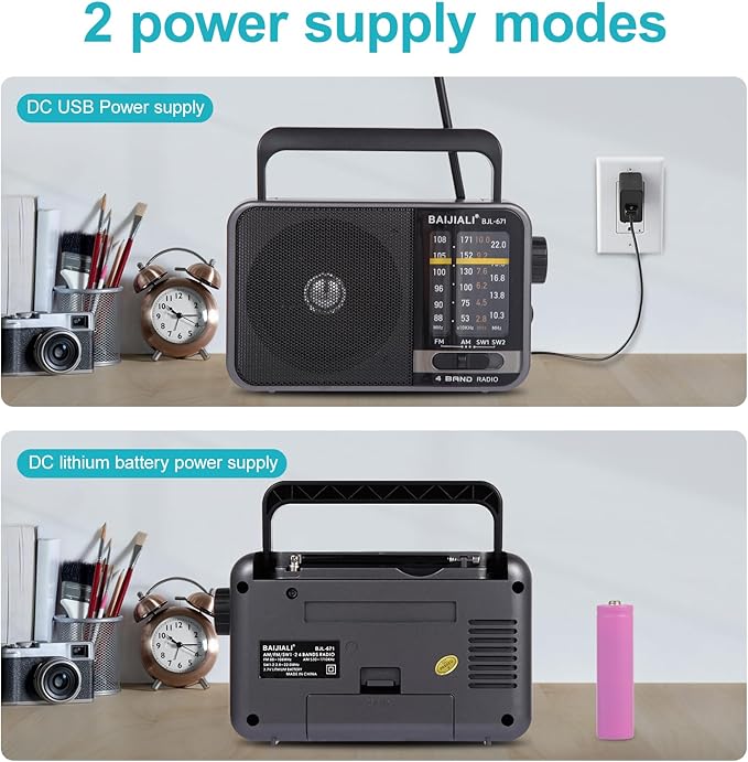 Portable AM/FM Transistor Radio - Image 2