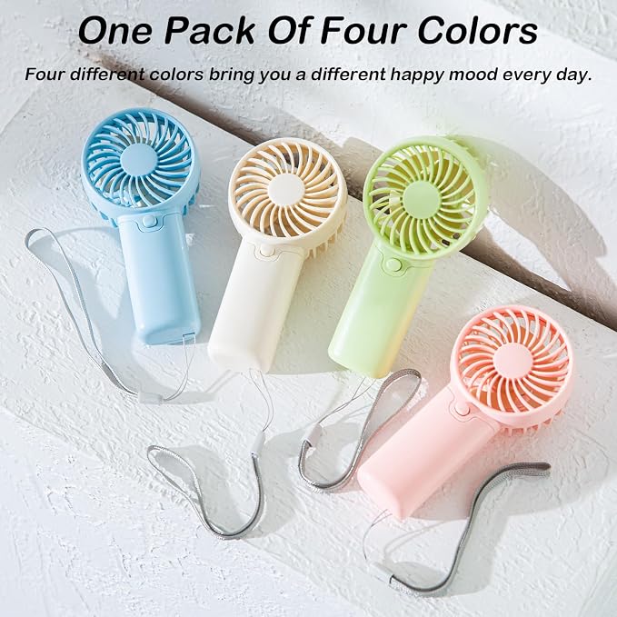4 Pack Mini Portable Fan - Image 3