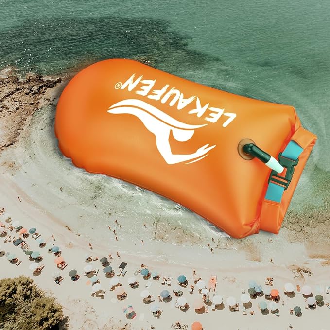Swim Buoy for Open Water, 20L Swim Safety Float Waterproof Dry Bag for Swimmers - Image 8